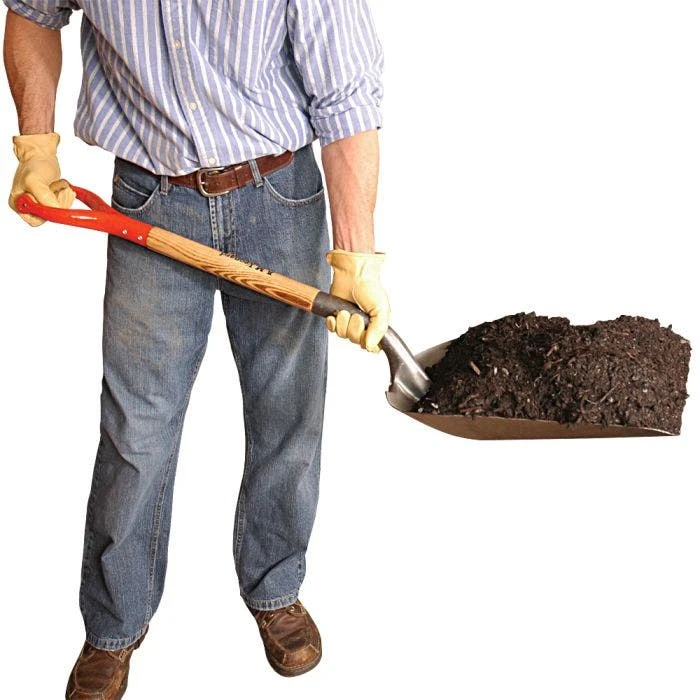 Leonard Steel Scoop Shovel With Size 10 Blade And D-Grip Handle - Image 4